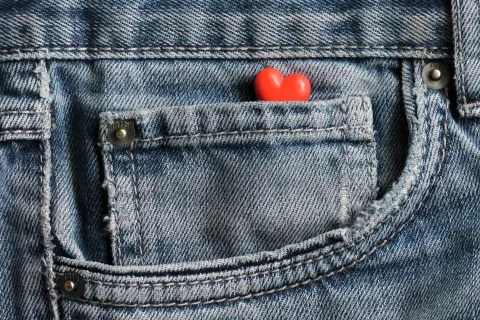 Jeans mit Herz