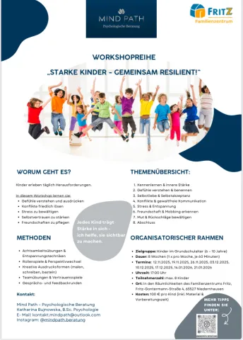 Workshopreihe: Starke Kinder- gemeinsam resilient